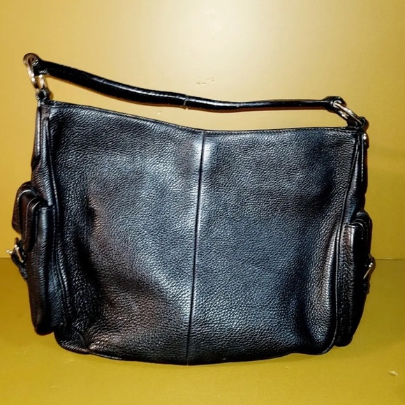 Vtg PRADA Satchel Medium Black Leather Snap Closure - Picture 3 of 7